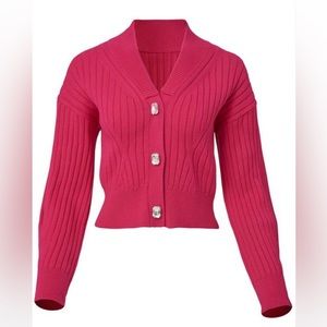 Hot Pink Cardigan Sweater size Small NWT